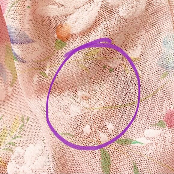 Victoria's Secret Pink Sheer Floral Mesh Swim Coverup Pants Medium - Picture 8 of 8